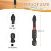 Phillips Impact Screwdriver Bit 1/4" Hex Shank Magnetic Cross Head Drill Bits S2 Steel Screw Driver for Impact Power Drivers