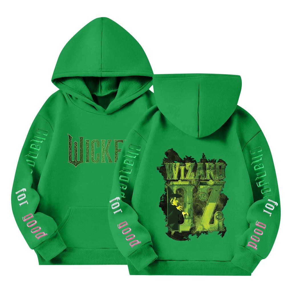 Dětská volná mikina s dlouhým rukávem a kapucí se stahovací šňůrkou a potiskem písmen