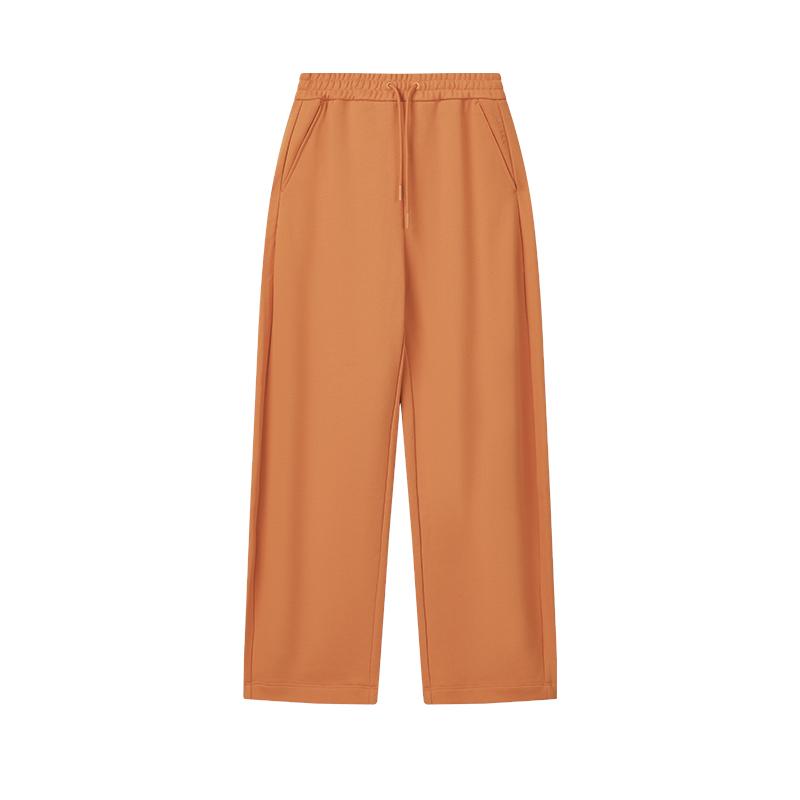 FILA Milano Series Fashionable Classic Retro Comfortable Cotton Knitted Casual Pants Women bottoms Moggan-Orange F11W625611FOR