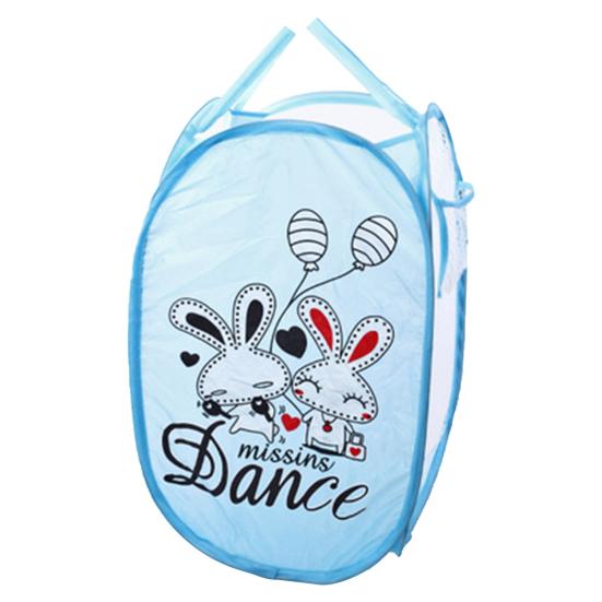Foldable Laundry Basket Freestanding Reusable Cartoon Animal Design Clothes Storage Bag Household Supplies