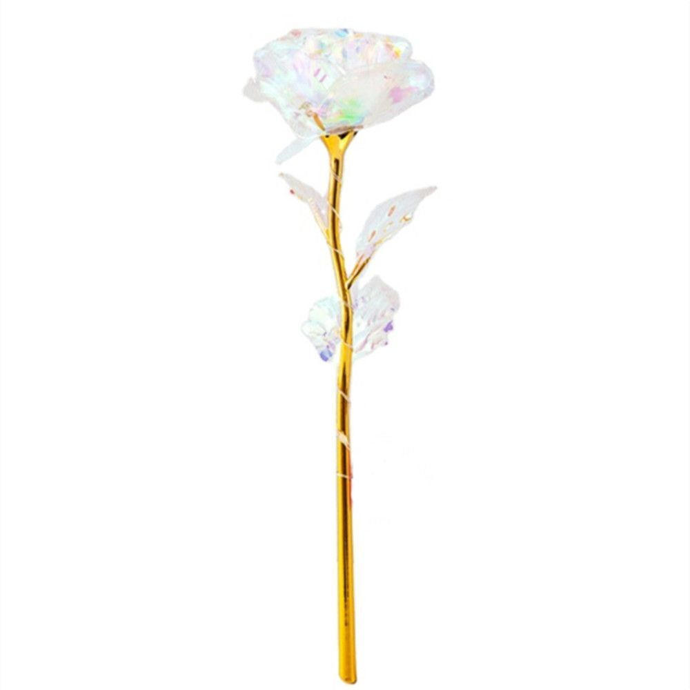 24K Blattgold Rose Blume Kreatives Geschenk Simulierte Blume Valentinstagsgeschenk Einzelne Vergoldete Rose Bouquet Box Heimdeko