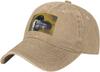 Loon Bird Print Washed Denim Baseball Cap Adjustable Cotton Sun Protection Casual Hat for Men Women