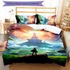 3pcs Cartoon Z-Zeldas pattern bedding set duvet cover set includes duvet cover &pillowcases, perfect all season bedroom decoration & gift