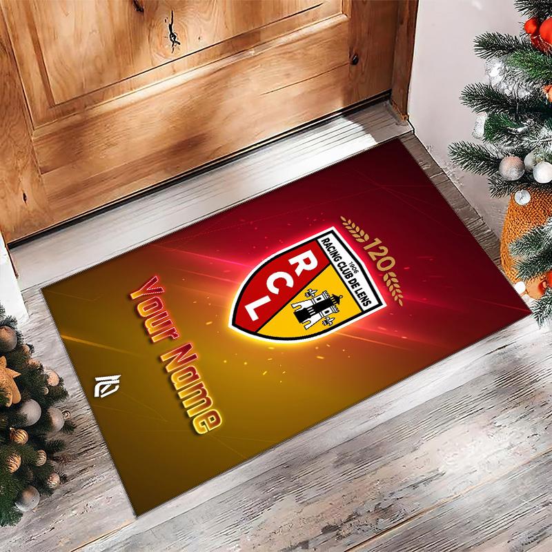 Racing Club de Lens Bedruckter Kristall-Samt-Teppich Rutschfester Kristall-Samt-Teppich Für Sofa Schlafzimmer Innenbereich Heimdekoration