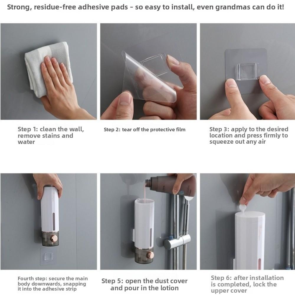 Light Luxury Punch-free Soap Dispenser Plastic Shampoo Dispenser Hand Sanitizer Holder  Hotel