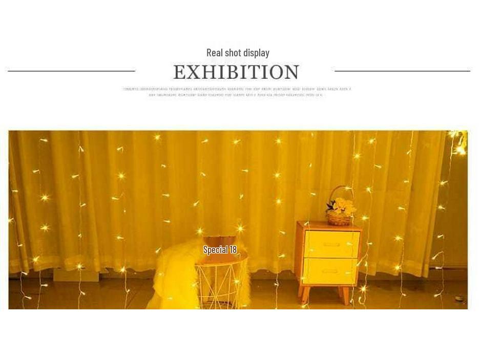 New Waterproof LED Starry Sky Christmas Curtain String Lights