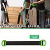 1pc Heavy Duty Furniture Lifting Strap - Green Plastic Handle and Black Fabric with Raised Edges To Ensure Movement and Lifting,