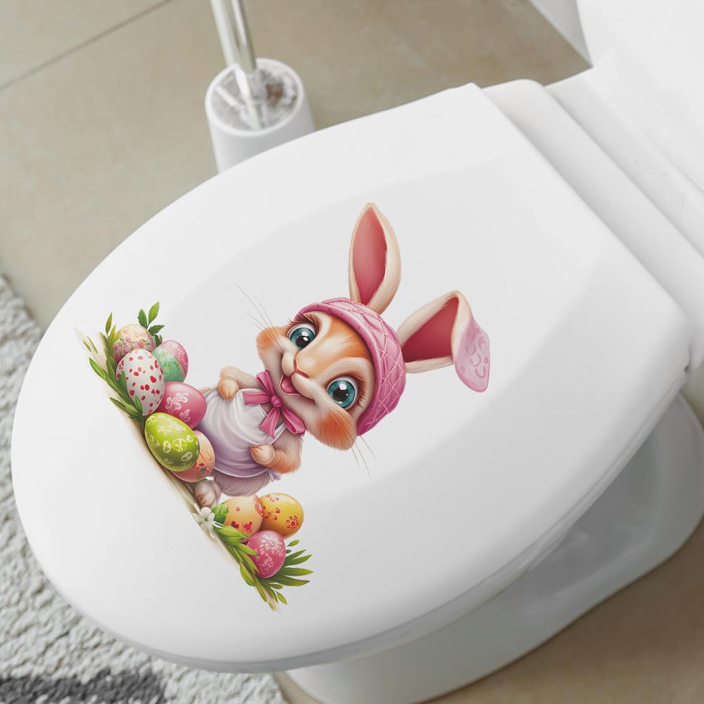 Easter Egg Bunny Bathroom Bathroom Beautification Decorative Stickers