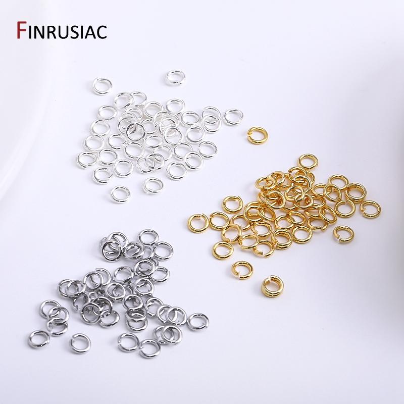18k Gold Plated Jump Rings For Jewelry Making,Brass Open Connecting Rings For DIY Jewelry Accessories Wholesale