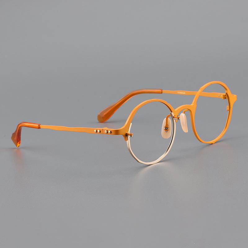 

Maruyama Masahiro MM0052 Ретро Круглые Титановые Оправы для Очков для Мужчин и Женщин - Крупные Оправы для Миопии