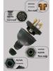 Anti-Loosening Flame Retardant Copper Plug for Generator/Diesel Engine Accessories, 1-15KW, 30A, 250V, Three-Hole