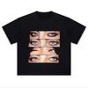 Retro Augen Collage Ästhetik T-Shirt und Kinder T-Shirt Herren Popmusik Inspiriert Grafikdruck Lässiges Kurzarm Baumwolle Streetwear T-Shirts