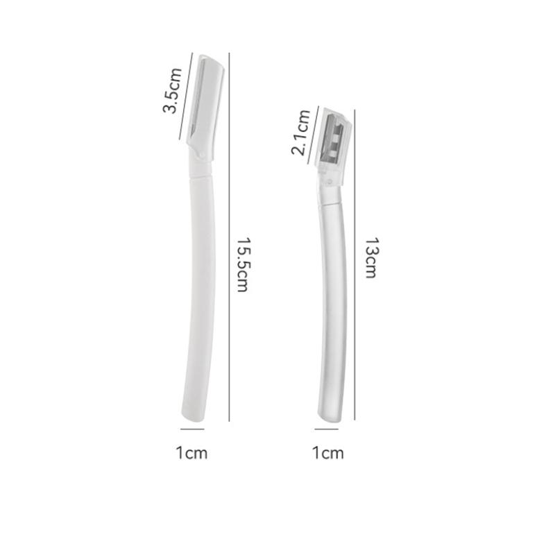 2pcs Trimming Knife Eyebrow Razor Eyebrow Trimmer Safe Anti-scratch Eyebrow Shaving Tool Facial Razor Beginner Beauty Tool Set