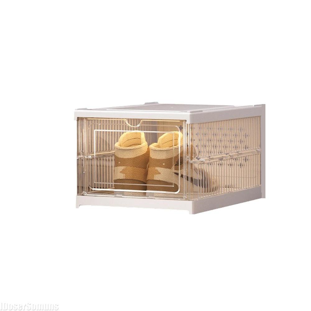 No Installation Shoes Case Fold Plastic Storage Thickened Drawer Case Drawer Stackable Box Organizer Shoe Box Simple Shoes Rack