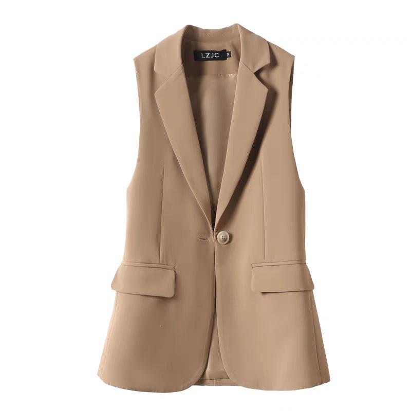 Women's One-Button Petite Suit Vest - Cross-border Spring/Autumn New Style