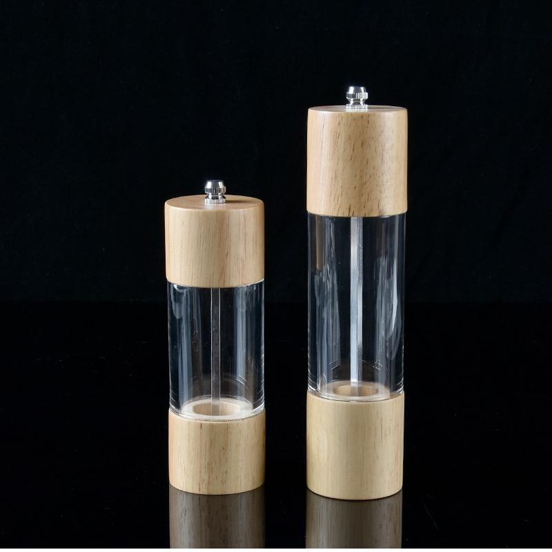 1pcs Pepper Grinder Transparent Salt and Pepper Mill Salt Grinding Ceramic Core Multipurpose Cruet Kitchen Tools
