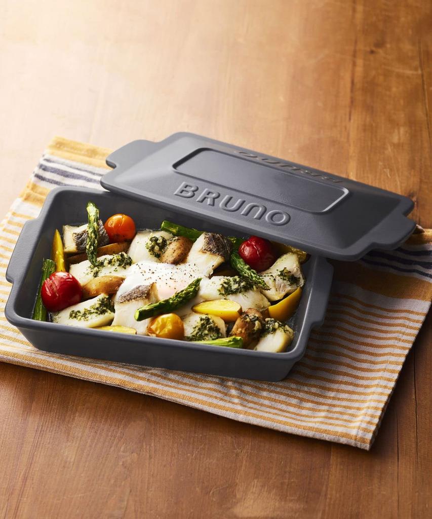 BRUNO Ceramic Grill Pan, Pink, One Size (BHK279-PK)