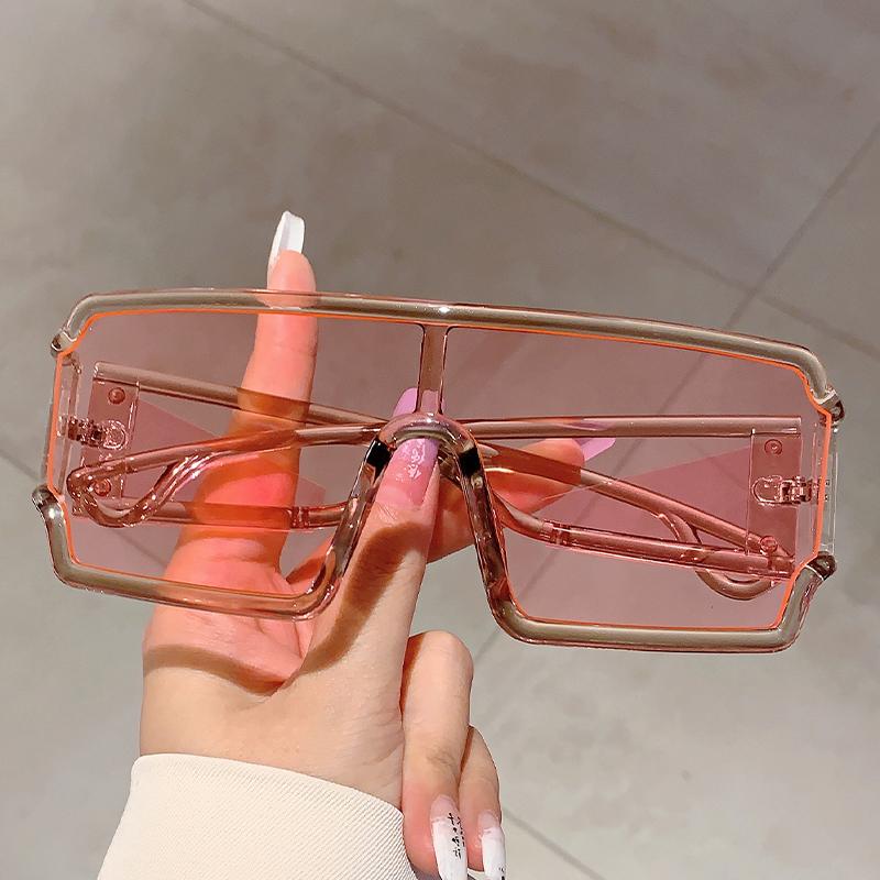 Y2K Decoration Wrapped Shades for Women's Stylish Punk Design Oversize Sunglasses Outdoor Sports Driving Sunglasses
