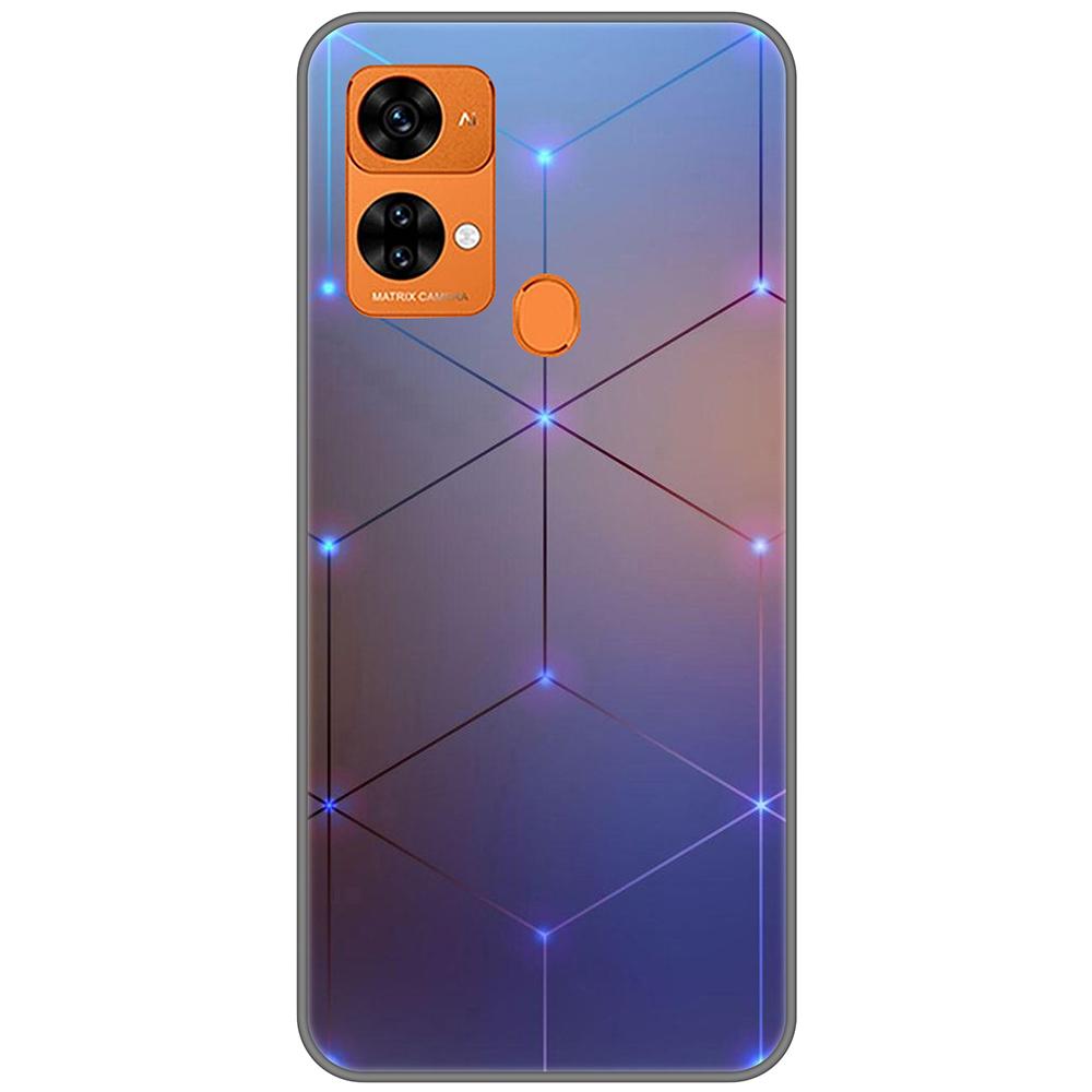 for Oukitel C33 Black Case 6.8inch Soft Tpu Cute Cartoon Back Cover on OukitelC33 Full protection bumper Anti-fall shockproof