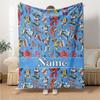 Love Transformers (8) Customize Your Name Blanket Lightweight Personalized Blanket Soft & Cozy for Picnics Seaside Office Home Decor