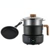 220V Multifunction Cookers Kitchen Frying Pan Steamer Non-stick Pan Dormitory Smart Split Hot Pot EU Plug