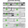 137PCS XDA PBT Keycaps with Heat Sublimated  Ice Mint Theme for Mechanical Keyboard Enthusiasts