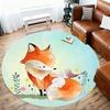 1pc fox rabbit Round Chair mat Area Rug - Non-Slip, Floor Mat for Office, Bedroom, and Indoor Decor c1125609