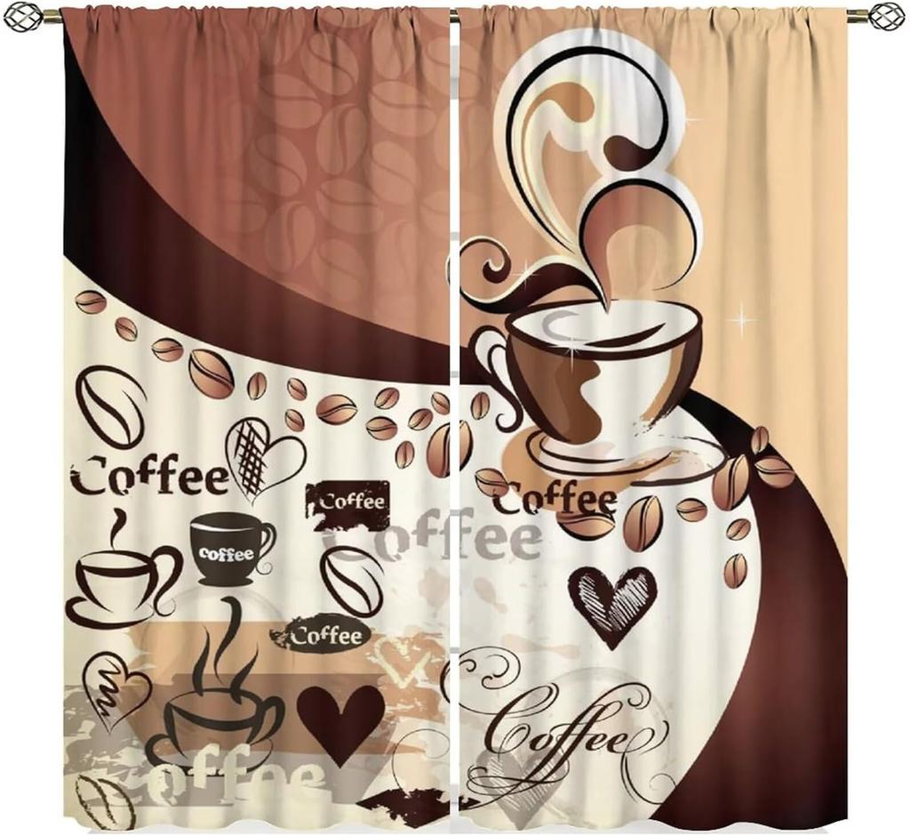 Chef Window Curtains, Fat Funny Cook Theme Curtains For Bedroom & Living Room, Red Black Buffalo Check Plaid Kitchen Drape