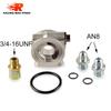 Silver Oil Sandwich Adapter Oil Sandwich Plate with Thermostat 3/4-16 UNF Adapter AN8 AN10 Fittings for choose