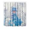 4pcs Shower Christmas Curtain Toilet Cushion Set Cover Mat Pad Rug Xmas Bathroom