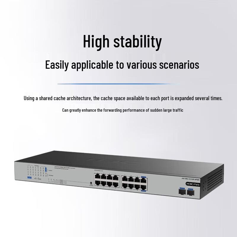 H3C S1218F-HPWR PoE Switch