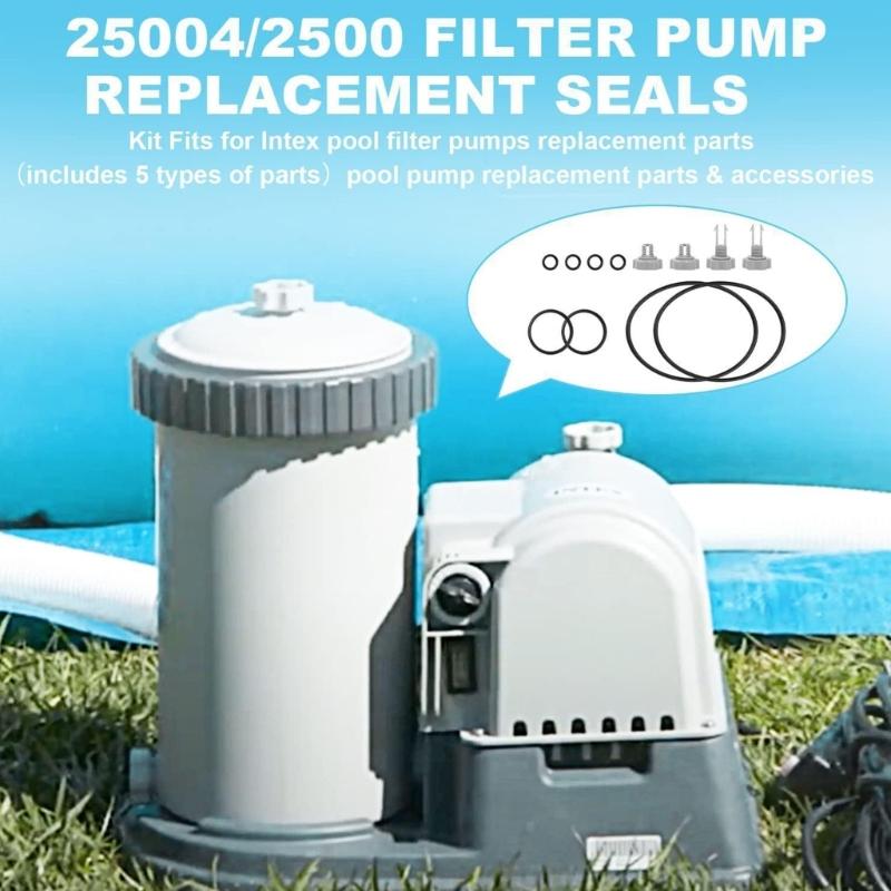 PVC Filter Pump Repair Set Pool Pump Seals Replacement Filter Housing Rings Pump Maintenance Set for Flow Capacity
