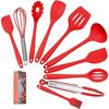 Home Silicone Kitchen Utensils Set(10 Piece) Heat Resistant Baking & Cooking Utensils Non Stick - Non Scratch Cooking Utensils Kitchen Good Helper (Re