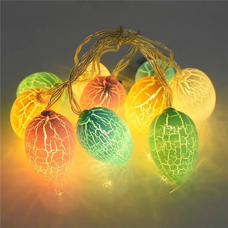 Easter Crackle Colorful Eggs String Lights Easter Party DIY Decoration Bedroom Ambience Sense Lighting Wedding Party Decoration
