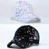 Eye-Catching Sequins Trucker Hat for Girls Women Adjustable Casual Hat for Outdoor Sequined Stylish Headwear