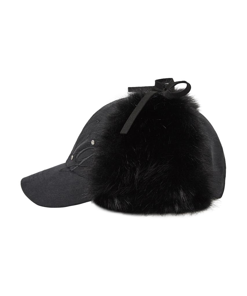 ILLIGO Fluffy Earflap Cap Black
