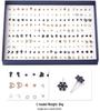 Korean 100-Pair Plastic Boxed Earrings Set - Soft Clay Drip Design, Diamond Glue Needle, Anti-Allergic.