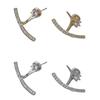 1 Pair Rhinestone Earrings for Women, Cubic Zirconia Stud Earrings, Lightweight Cartilage Helix Earring Jewelry