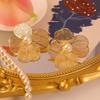 Fashion Long Tassel Petal Drop Earrings for Women Luxury Metal Crystal Hollow Flower Temperament Earrings Wedding Zircon Gifts
