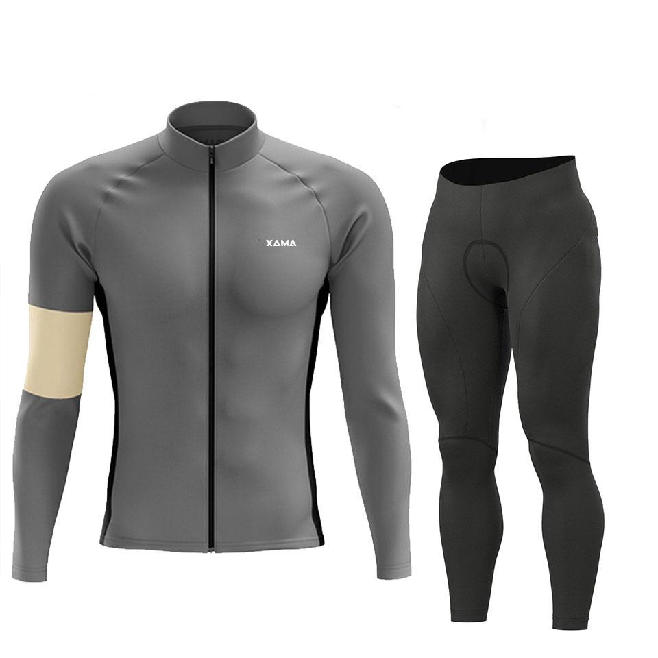 

Autumn Cycling Sportswear, Pocket Pants, Ropa Ciclismo Cycling MTB Clothing, Road Cycling Suits, Men s Long-sleeved Racing Cloth XS красный