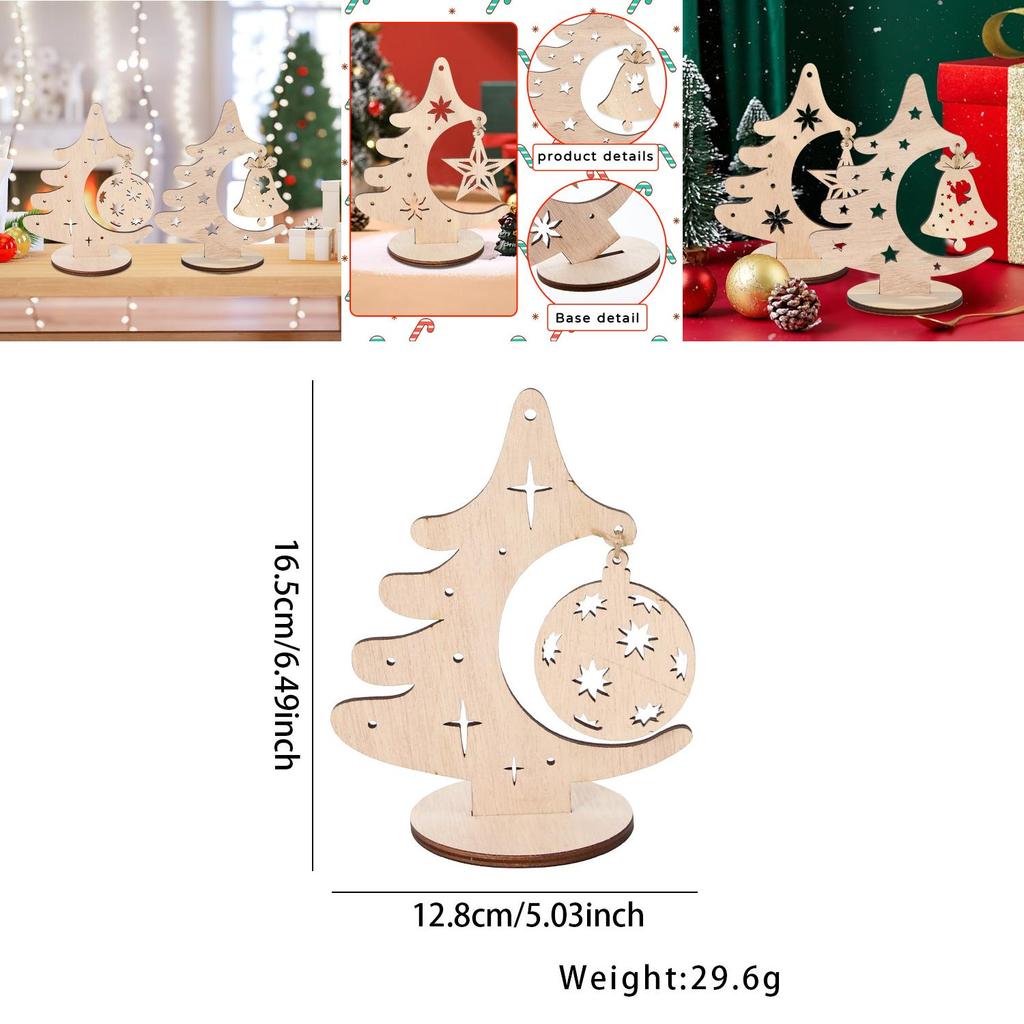 Stylish Christmas Tree Hollow Decorations Unique Wooden Ornaments For Festive Home Decor
