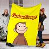 Curious George Theme Printed Blanket - Perfect for Couch, Bed, Travel & Outdoor Use | Machine Washable, Cozy & Durable.