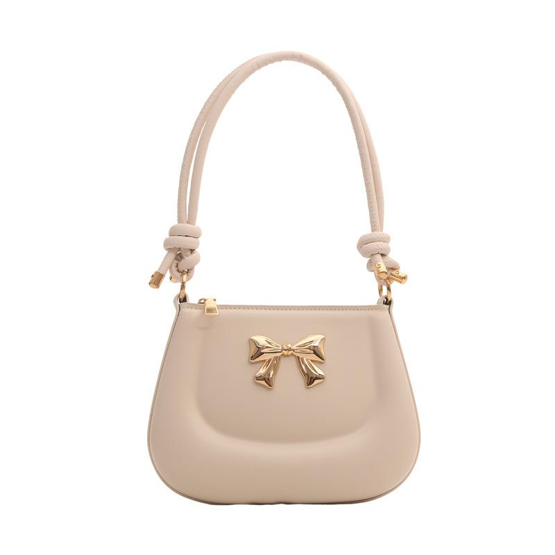 Women'S Bag Fashion Texture Small Square Bag Fashion Handbag Small Fresh Bow Shoulder Bag