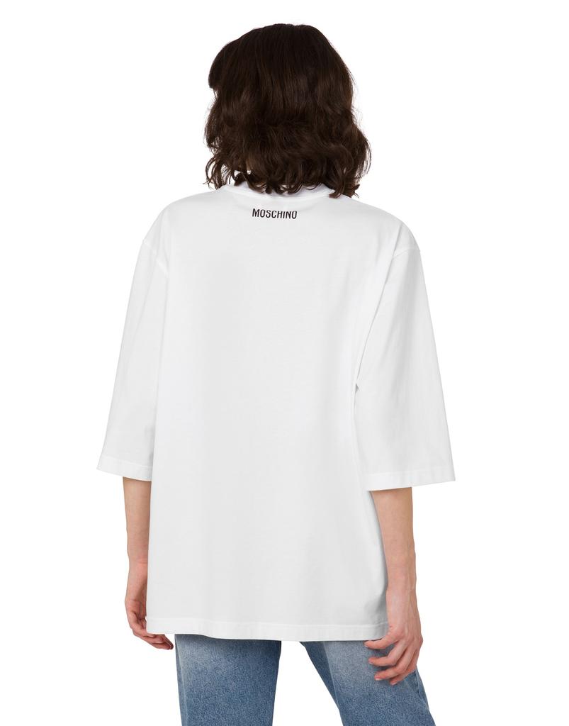 MOSCHINO Goose White Cotton Jersey T-Shirt