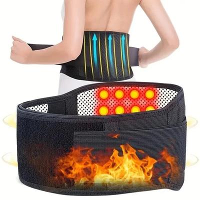 1Pcs Magnetic Heated Back Brace Belt - Self Heating Lumbar Support For Pain Relief, Breathable Waist Support Belt For Men & Wome