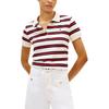 Tommy Hilfiger Striped Logo Short Sleeve Polo Shirt Women tops WW0WW4924703L