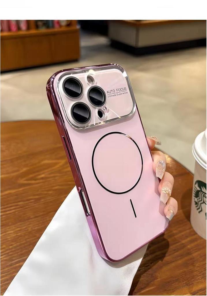 Apple 17 Pro Max Electroplated Magnetic Case with AG Frosted iPhone 16 Full Lens Film