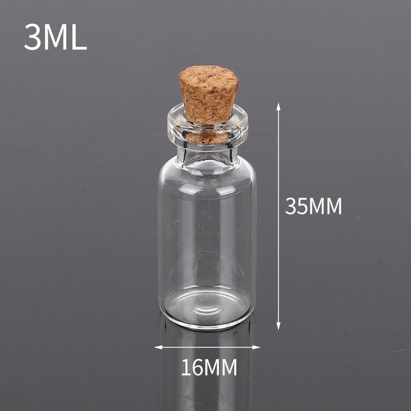 Mini Small Capacity Empty Glass Vial DIY Cork Stopper Wishing Drift Bottle Multi Purpose Household Storage Decoration Products