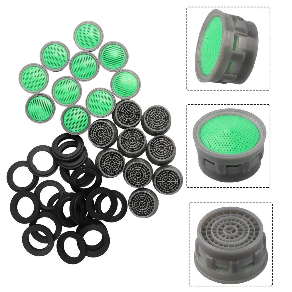 20 Pezzi Aeratore Rubinetto Plastica ABS Risparmio Acqua Aeratore Rubinetto Ricambi 21mm Inserto Aeratore Lavandino Filtro Rubinetto Lavabo