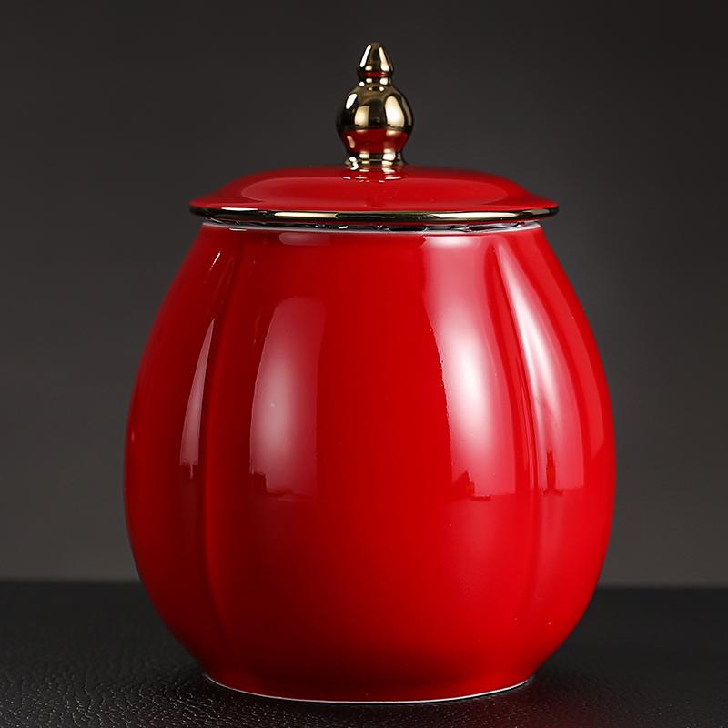 Plating Ceramic Jar with Lid Porcelain Sealed Coffee Tea Jar Porcelain Painted Gold Storage Jar Bottle Container Home Decoration
